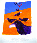 Jim Bouchet : peinture acrylique - Le repas des corbeaux