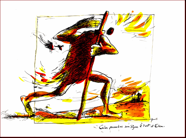 Jim Bouchet : illustration textes sacrs - le chtiment de Can 