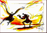 Jim Bouchet : illustration textes sacrs - le combat de Jacob
