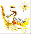 JJim Bouchet : illustration textes sacrs - Elie au torrent de Kerit
