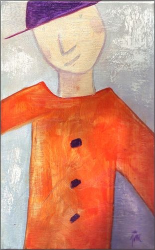 Jim Bouchet :acrylique sur toile - Portrait inclin