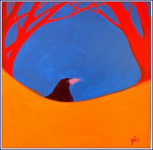 Jim Bouchet : acrylique sur toile _ La futaie