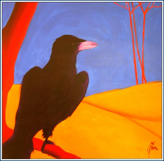 Jim Bouchet : acrylique sur toile _ Sur l'arbre